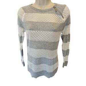 Michael kors women's S  fishnet inspired layering see through sweater mallcore